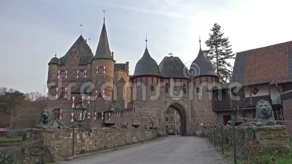 秋季林恩城堡的景色德国视频的预览图