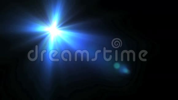 明亮的蓝色星星有长长的光线视频的预览图