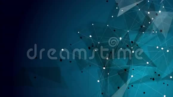 深蓝色抽象技术低聚通信运动设计视频的预览图