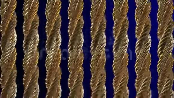 蓝色上抽象旋转金属绳视频的预览图