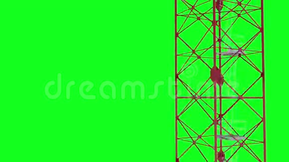 建筑起重机动画工作过程绿色屏幕录像阿尔法通道视频的预览图