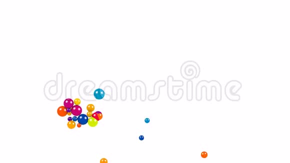 五颜六色的明亮数字95形成的小球视频的预览图