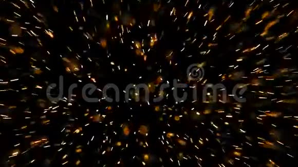 在阿尔法海峡飞行的金色火花和闪光视频的预览图
