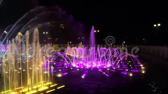 晚上在莫斯科跳舞喷泉视频的预览图