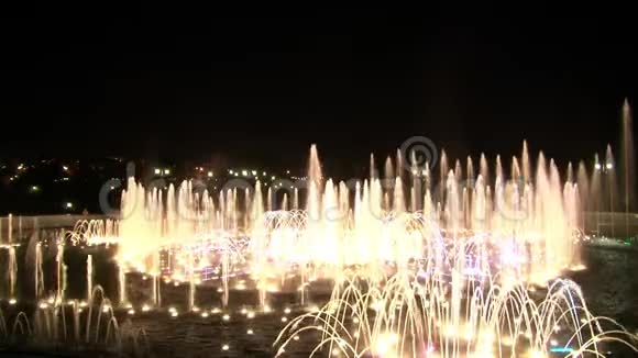 晚上在莫斯科跳舞喷泉视频的预览图
