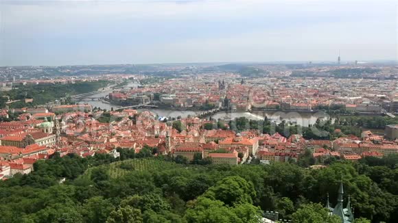 布拉格的伏尔塔瓦河视频的预览图