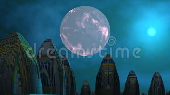 外星人之城月亮和不明飞行物视频的预览图