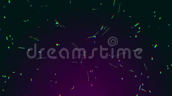 用彩色不同形状快速移动的粒子拍摄视频的预览图