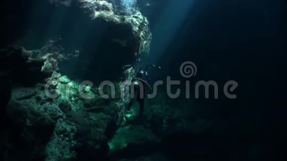 墨西哥的CenotesYucatan水下视频的预览图