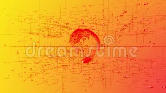 与数字地球的大数据可视化哈德网格角运动背景视频的预览图