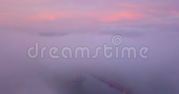 金门大桥空中日落景观视频的预览图
