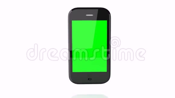 白色背景绿色屏幕智能手机动画视频的预览图