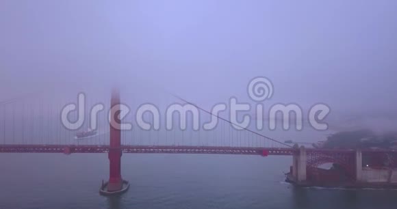 金门大桥空中日落景色视频的预览图