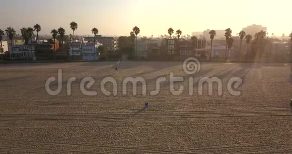 洛杉矶海岸线日出景观视频的预览图