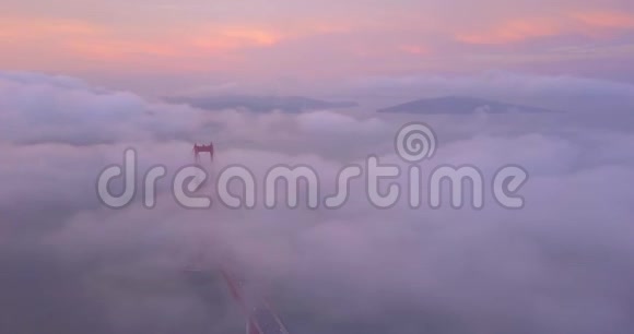 金门大桥空中日落景色视频的预览图