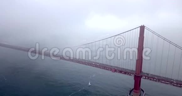 金门大桥的鸟瞰图视频的预览图