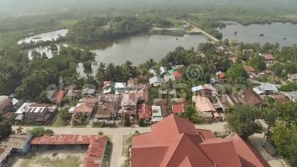 菲律宾村庄空中观景视频的预览图