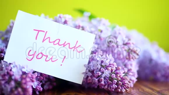 盛开的春天紫丁香的枝条视频的预览图