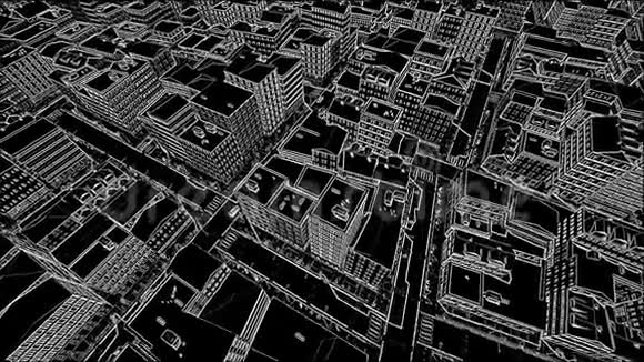 写生城市抽象建筑背景视频的预览图