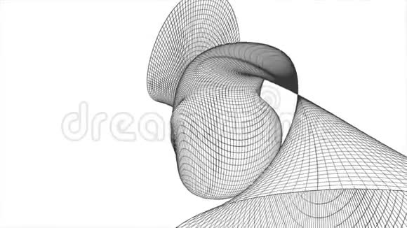 网格网多边形线架孔雀鸟抽象绘图动画背景新质量运动图形复古视频的预览图
