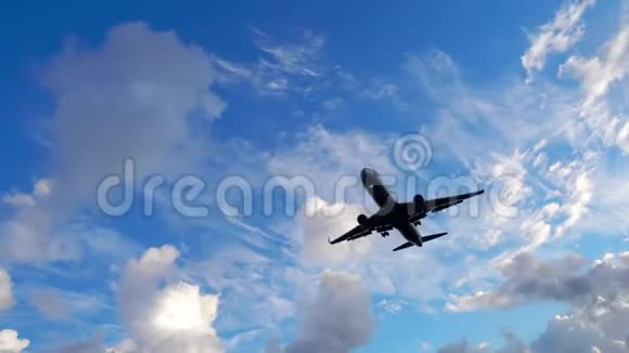 飞机在清晨降落视频的预览图