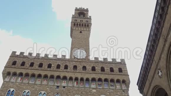 佛罗伦萨著名的维奇奥宫历史名城中心的维奇奥宫托斯卡纳视频的预览图