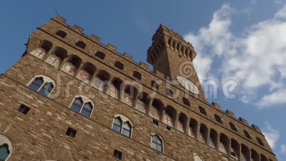 佛罗伦萨著名的维奇奥宫历史名城中心的维奇奥宫托斯卡纳视频的预览图