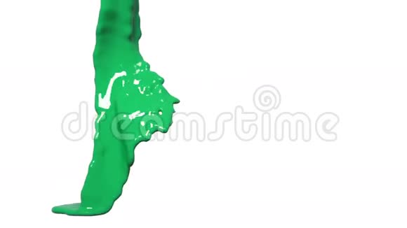 绿色液体装满一个容器彩色油漆视频的预览图