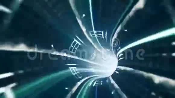 动画虫洞隧道回路视频的预览图
