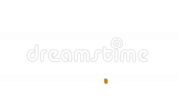 黄色飞溅在缓慢运动中的特写镜头糖浆视频的预览图