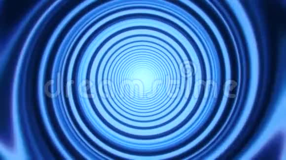 蓝色空间时间经纱隧道旋涡循环运动背景视频的预览图