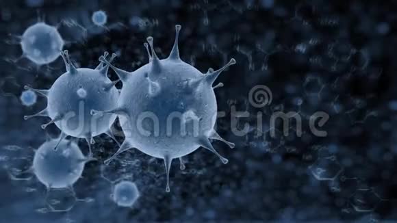 病毒细胞的循环旋转视频的预览图