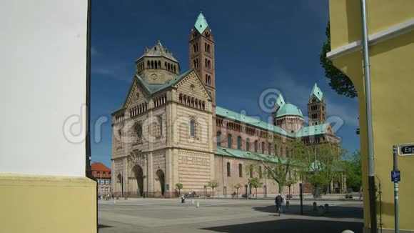 斯派尔大教堂著名的联合国教科文组织世界遗产细节景观视频的预览图