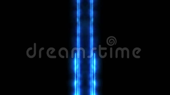 黑色背景的彩色激光束隧道美丽的光线雷电动画视频的预览图
