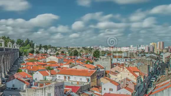 建于18世纪的葡萄牙里斯本的历史渡槽视频的预览图