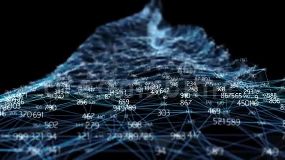 抽象运动数字多边形随机数字凸数据网络视频的预览图