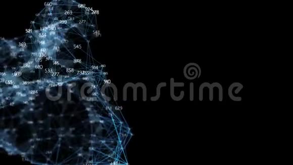 抽象运动数字多边形随机数字凸数据网络视频的预览图