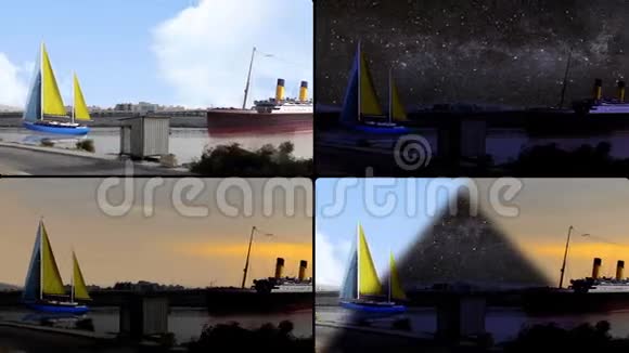 船舶在任何时候都要分四个屏幕视频的预览图