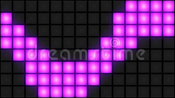 粉红迪斯科夜总会舞池墙发光网格背景vj循环视频的预览图