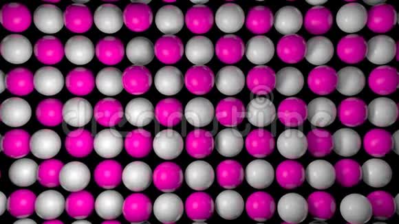 抽象背景与现实的三维球色彩斑斓的背景视频的预览图
