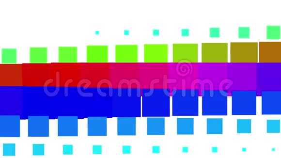 4kvj方形霓虹灯阵列矩阵背景和立方体大数据数据库背景视频的预览图
