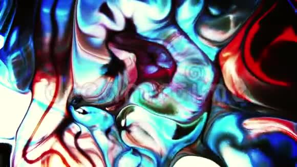 抽象多彩漆油墨液体爆炸扩散迷幻剂视频的预览图
