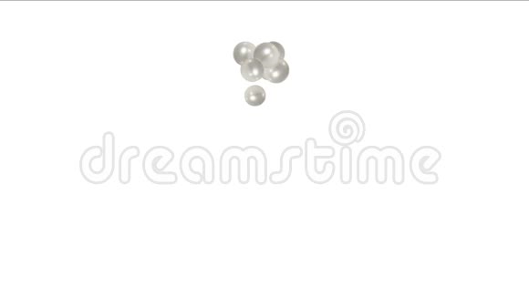 珍珠球鸡蛋液滴液体气泡水泡宝石钻石珠宝水晶视频的预览图