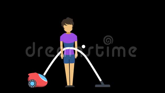 一个女人打扫她的房子视频的预览图