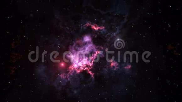 空间动画背景与星云恒星银河系银河系和星云视频的预览图