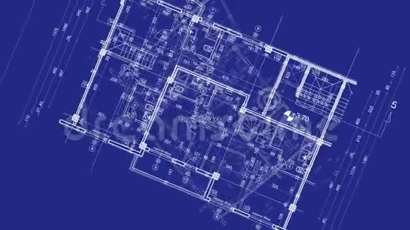 抽象建筑背景城市草图蓝图住宅规划视频的预览图