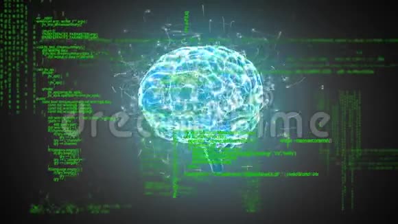 数字大脑和程序代码视频的预览图