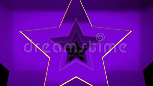紫色的星星爱隧道循环视频的预览图