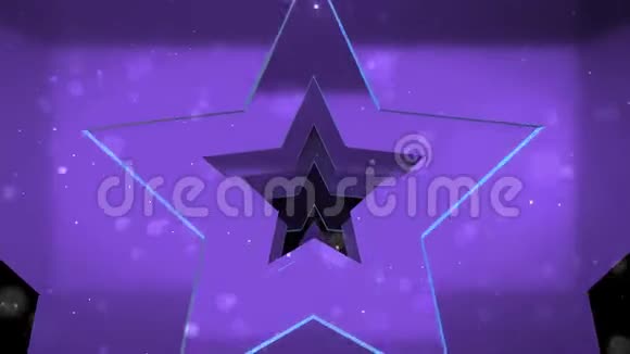 紫色的星星爱隧道循环视频的预览图