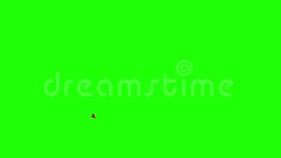 蝴蝶在绿色的背景上飞翔美丽的3D动画视频的预览图